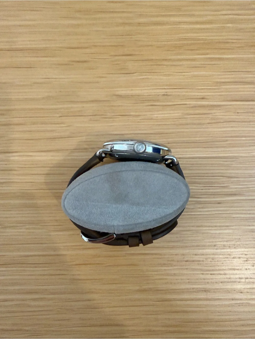 Shinola White Dial Watch with Brown Leather Strap